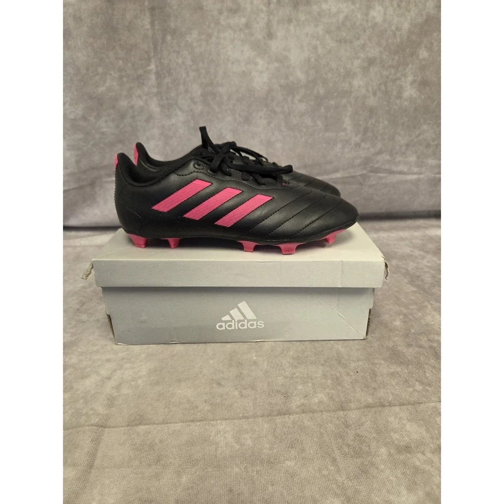 Adidas Girls 5.5 Blk/pnk Cleats Tried On - Picture 2 of 5